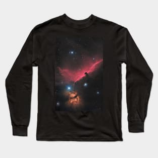 Horsehead and Flame nebula in constellation Orion Long Sleeve T-Shirt